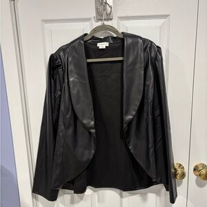 Chic Soul Black Open Front Blazer